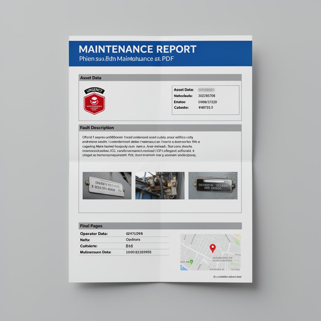 Esempio di PDF di report manutenzione generato da SmartMaintenance